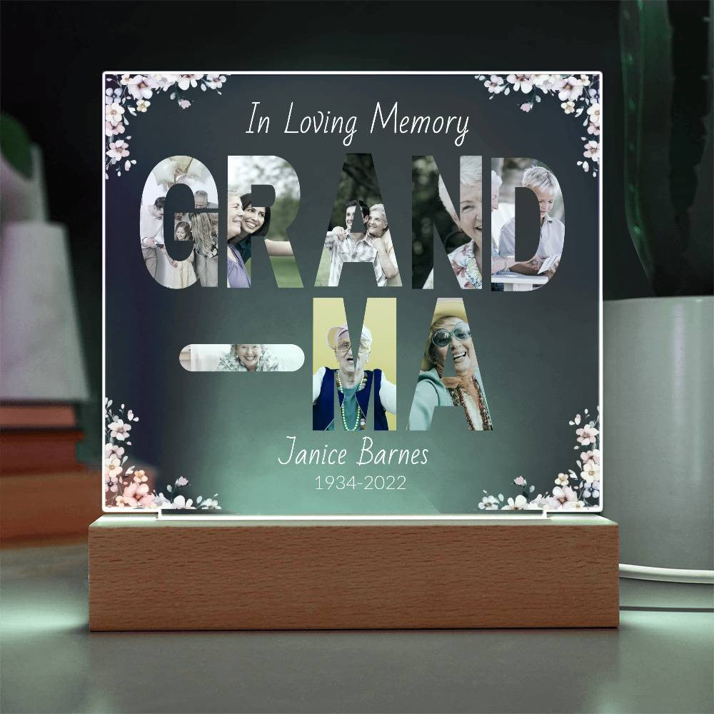 In Loving Memory Acrylic Plaque – Personalized Tribute with Photos - Kim’s Signature Beauty & Accessories    