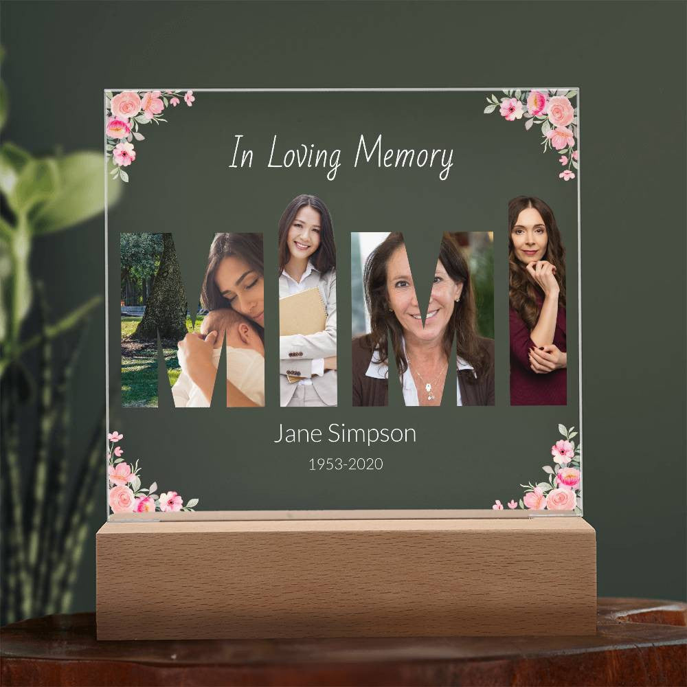 In Loving Memory Acrylic Plaque – Personalized Tribute with Photos - Kim’s Signature Beauty & Accessories    