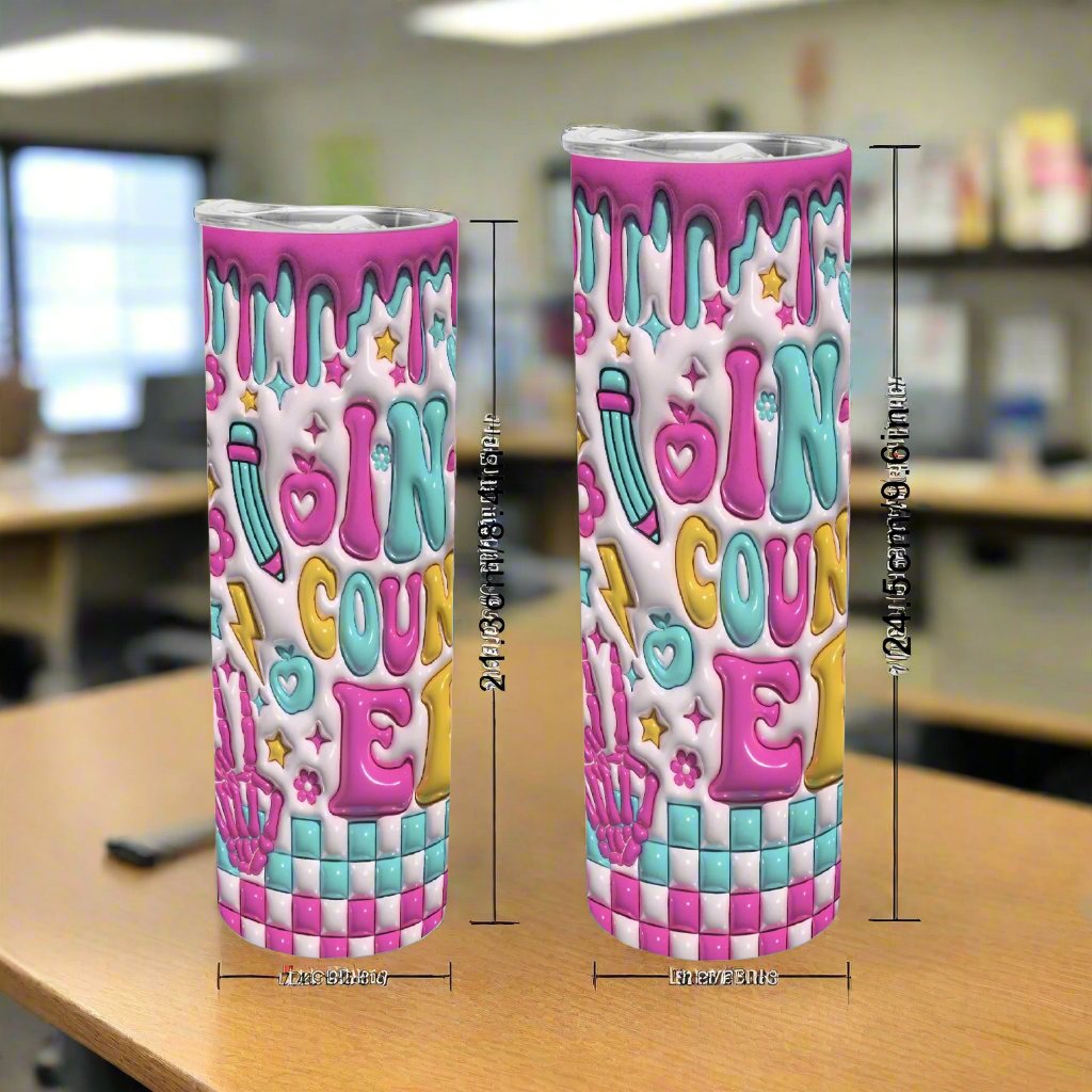 In My Counselor Era |  Straight Skinny Tumbler - Kim’s Signature Beauty & Accessories    