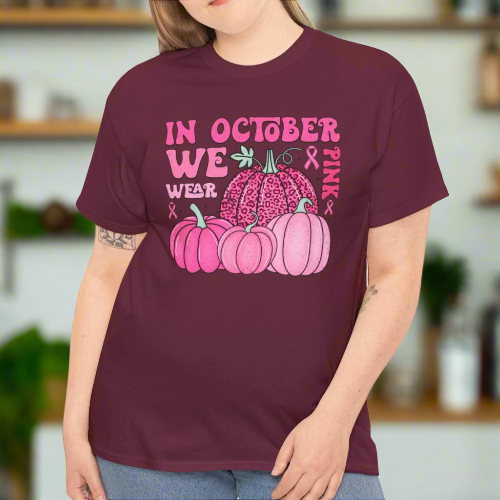 In October We Wear Pink Tee - Kim’s Signature Beauty & Accessories    