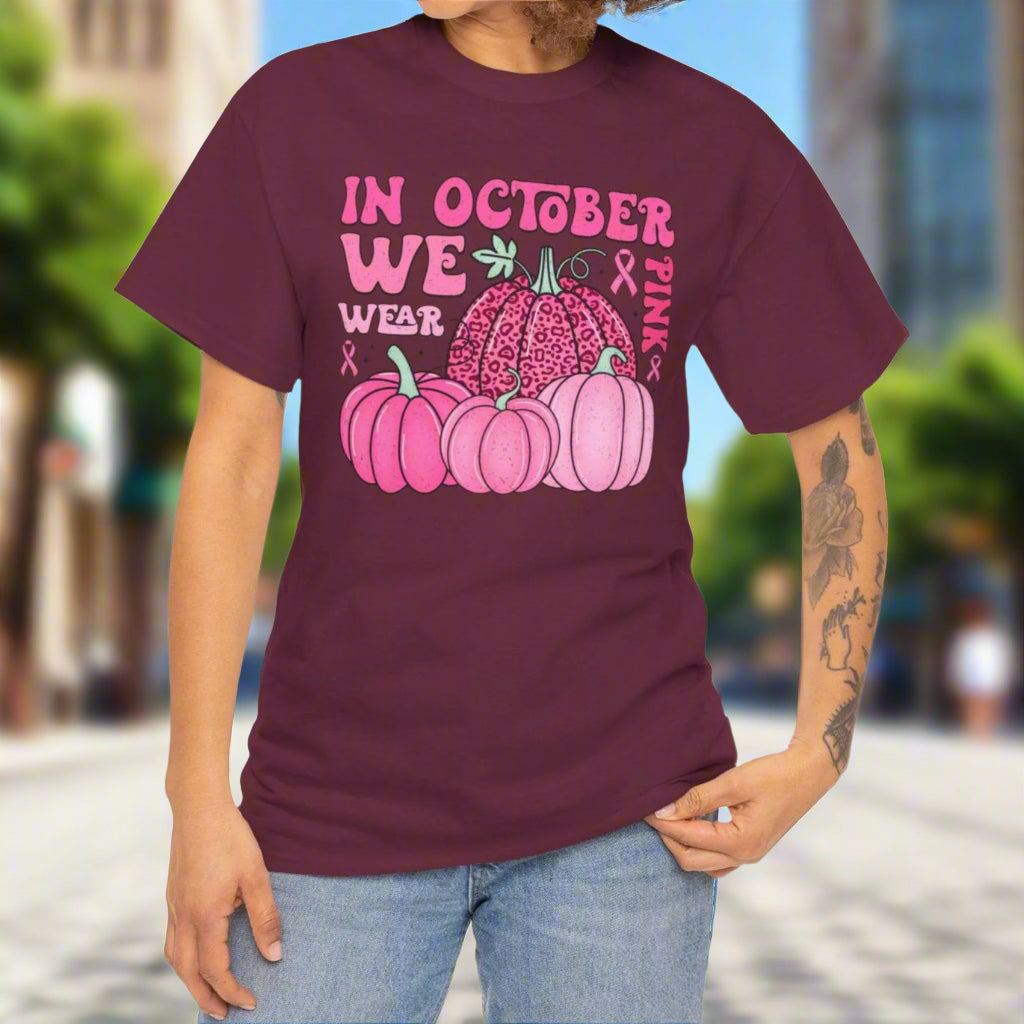 In October We Wear Pink Tee - Kim’s Signature Beauty & Accessories    