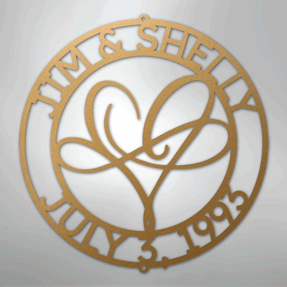 Infinite Love Monogram - Steel Sign - Kim’s Signature Beauty & Accessories
