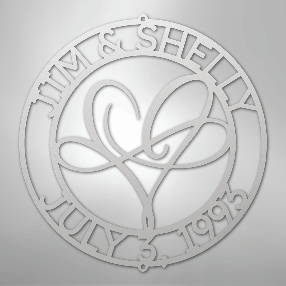 Infinite Love Monogram - Steel Sign - Kim’s Signature Beauty & Accessories