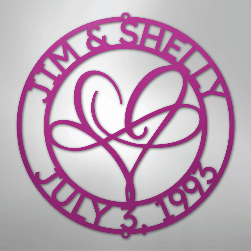 Infinite Love Monogram - Steel Sign - Kim’s Signature Beauty & Accessories