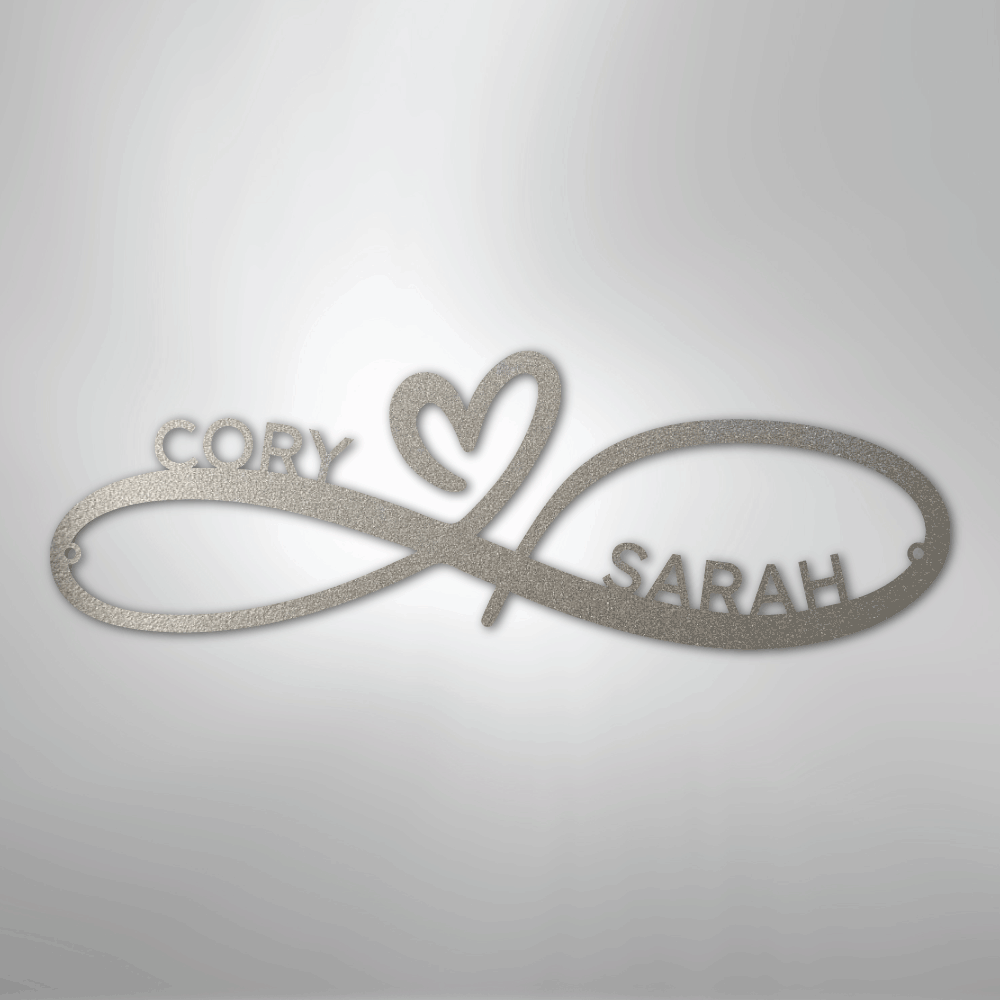 Infinity Couples Monogram - Steel Sign - Kim’s Signature Beauty & Accessories