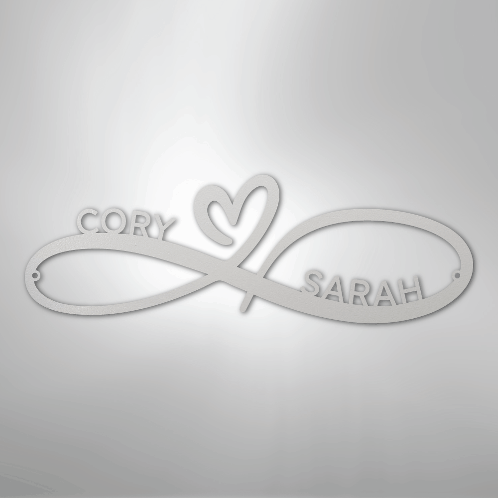 Infinity Couples Monogram - Steel Sign - Kim’s Signature Beauty & Accessories
