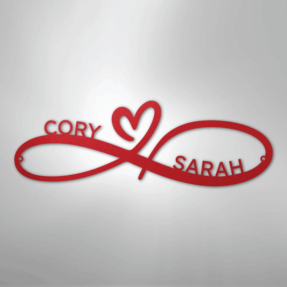 Infinity Couples Monogram - Steel Sign - Kim’s Signature Beauty & Accessories