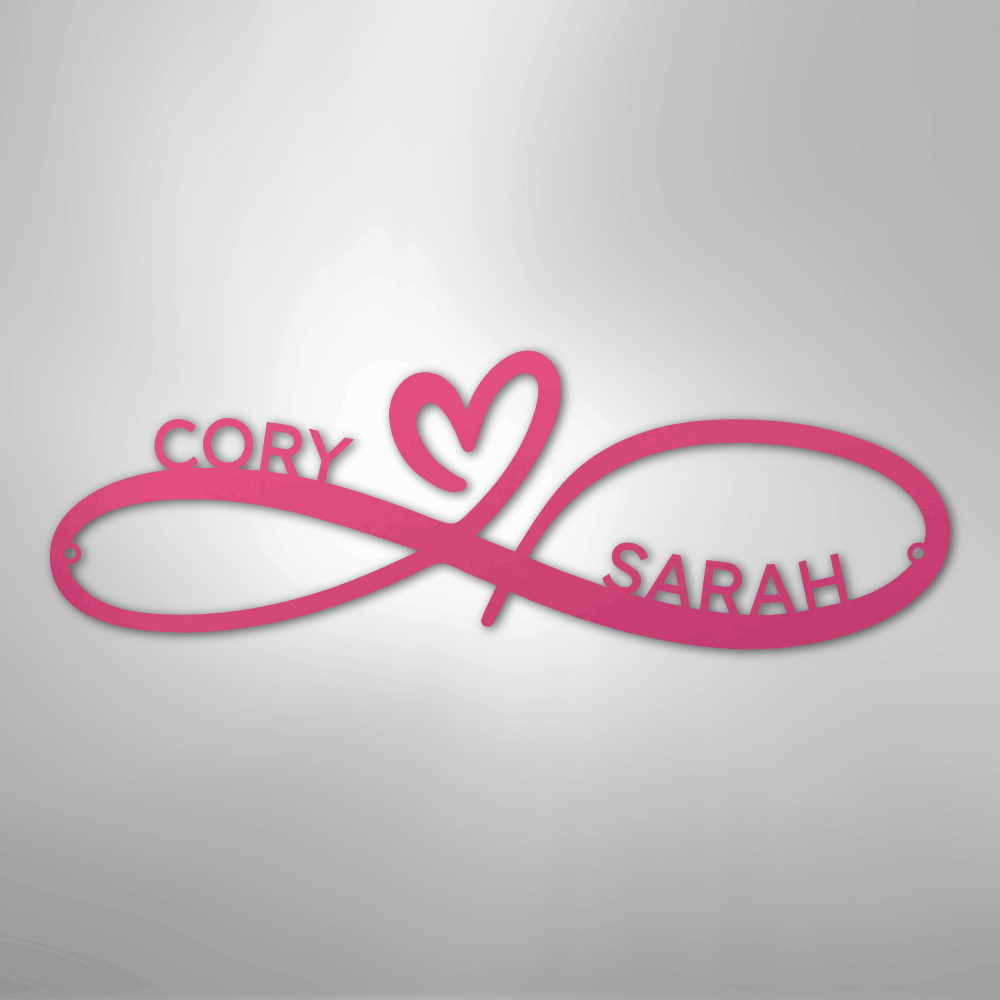 Infinity Couples Monogram - Steel Sign - Kim’s Signature Beauty & Accessories