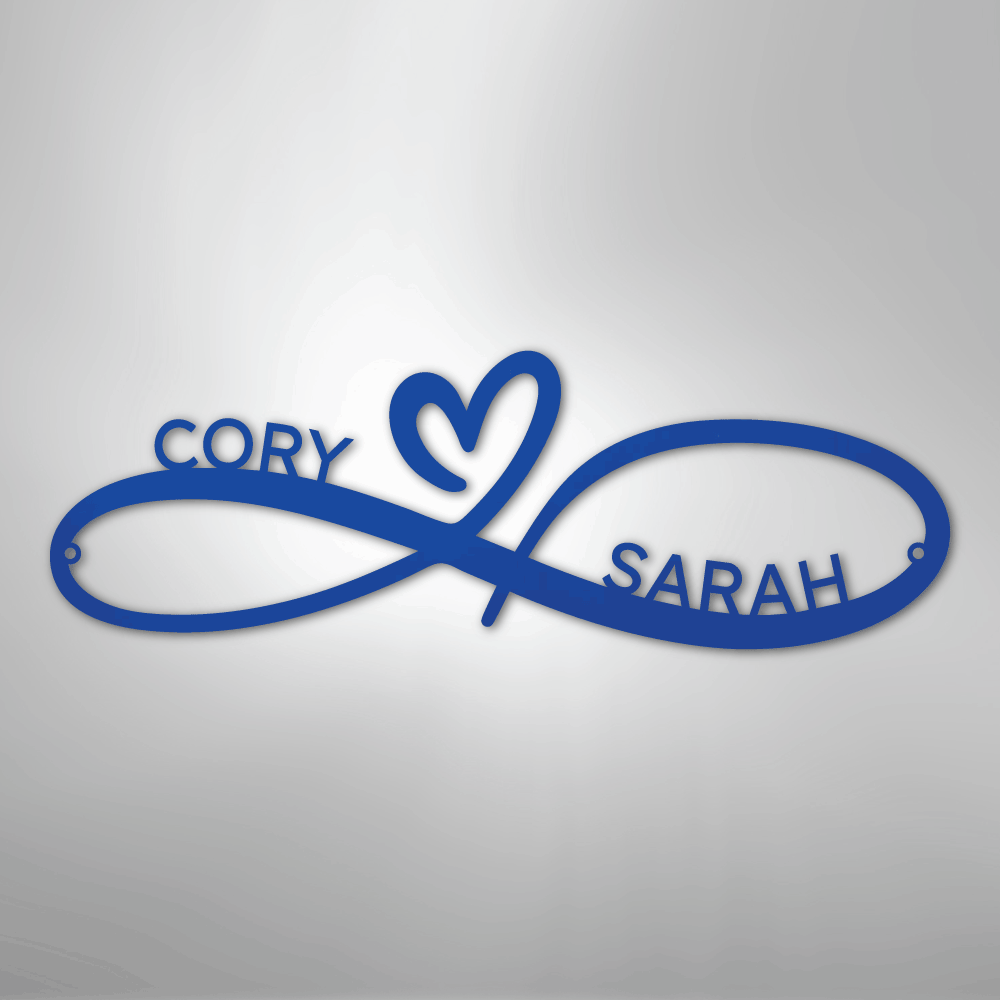 Infinity Couples Monogram - Steel Sign - Kim’s Signature Beauty & Accessories