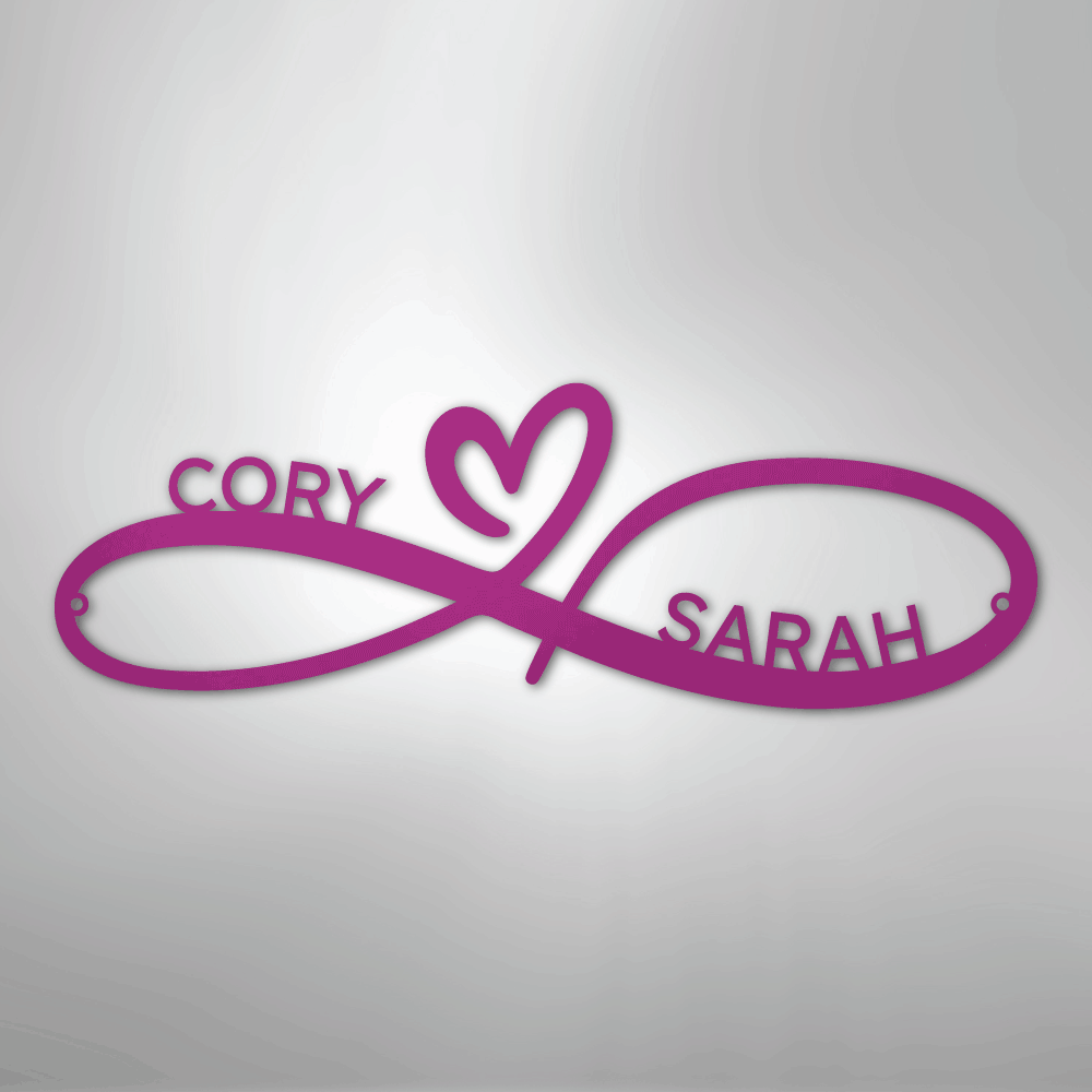 Infinity Couples Monogram - Steel Sign - Kim’s Signature Beauty & Accessories