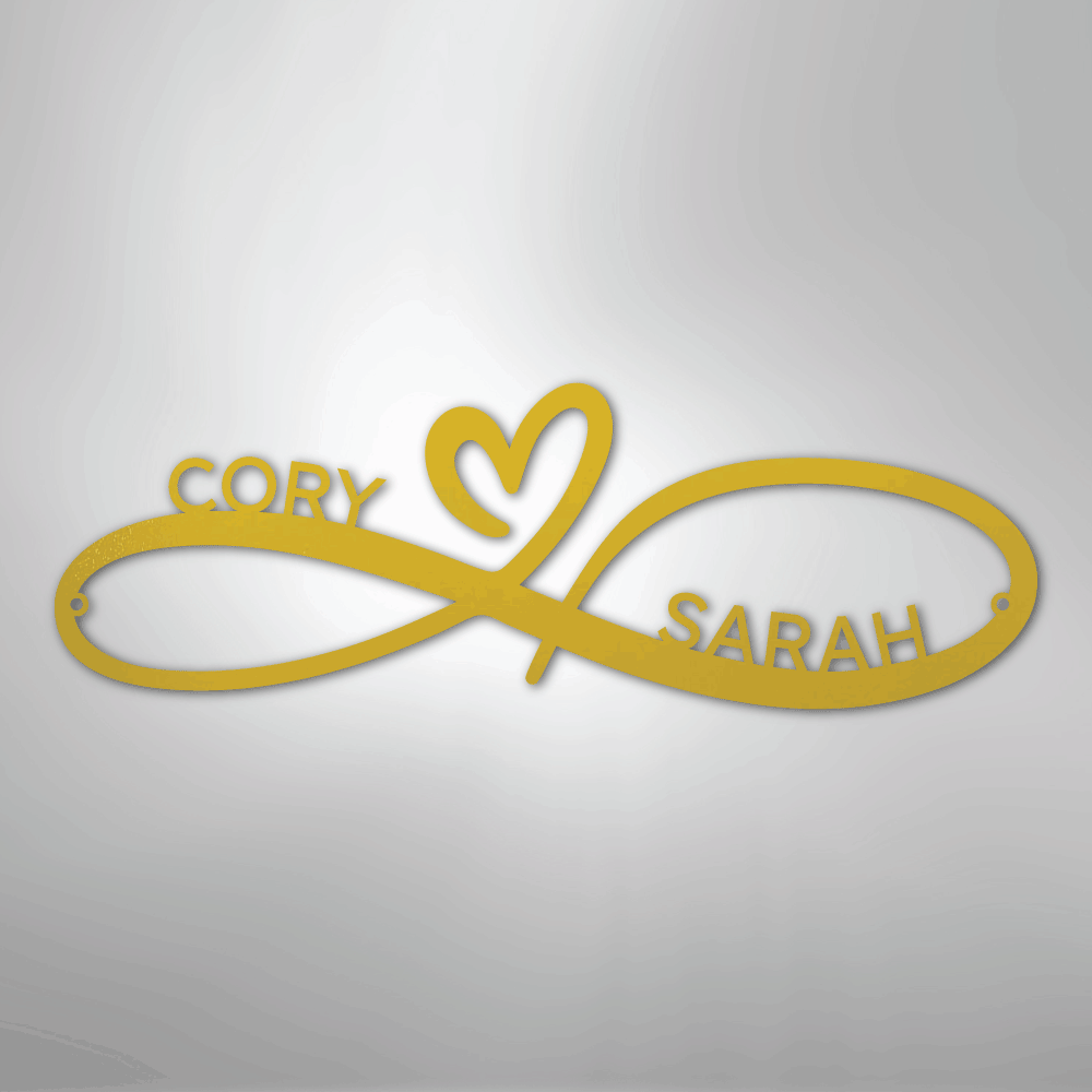 Infinity Couples Monogram - Steel Sign - Kim’s Signature Beauty & Accessories