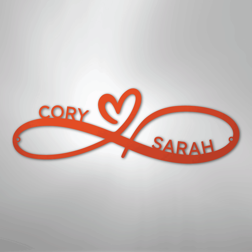 Infinity Couples Monogram - Steel Sign - Kim’s Signature Beauty & Accessories