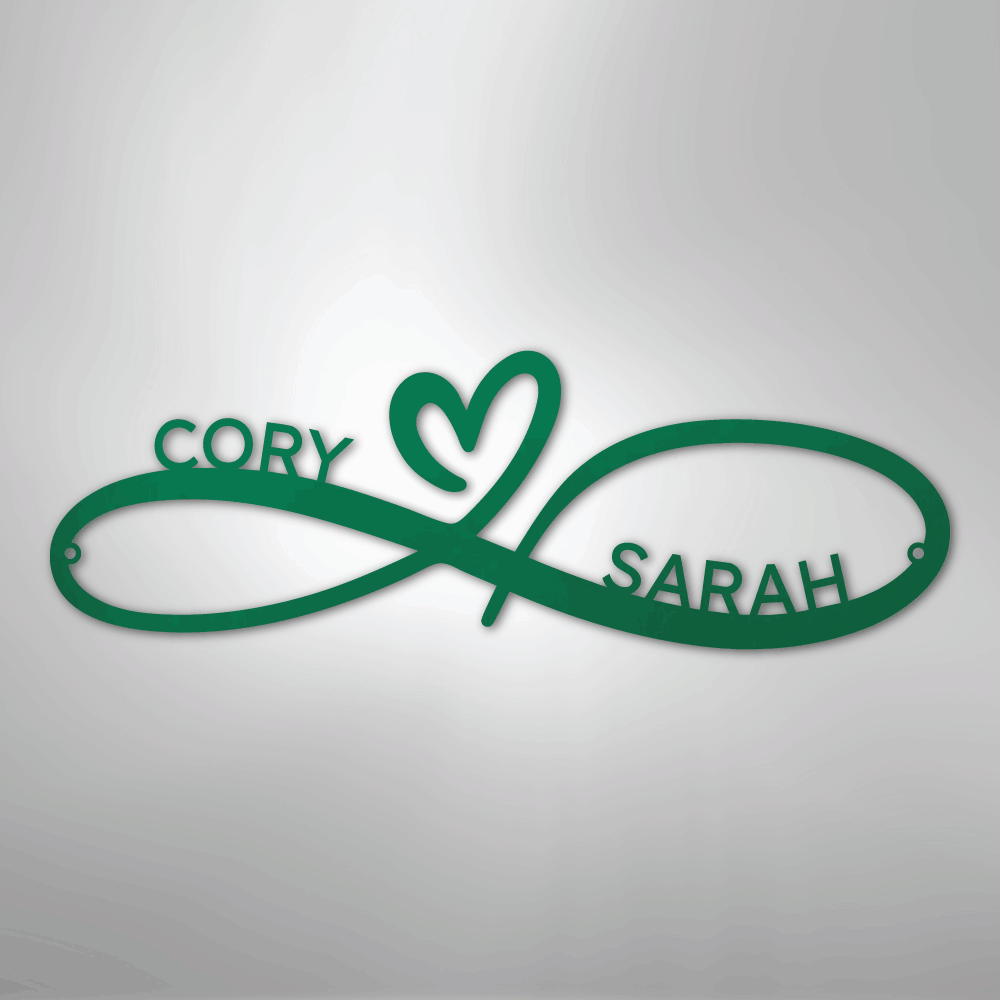Infinity Couples Monogram - Steel Sign - Kim’s Signature Beauty & Accessories