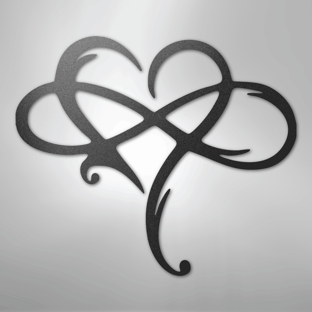 Infinity and Heart - Steel Sign - Kim’s Signature Beauty & Accessories