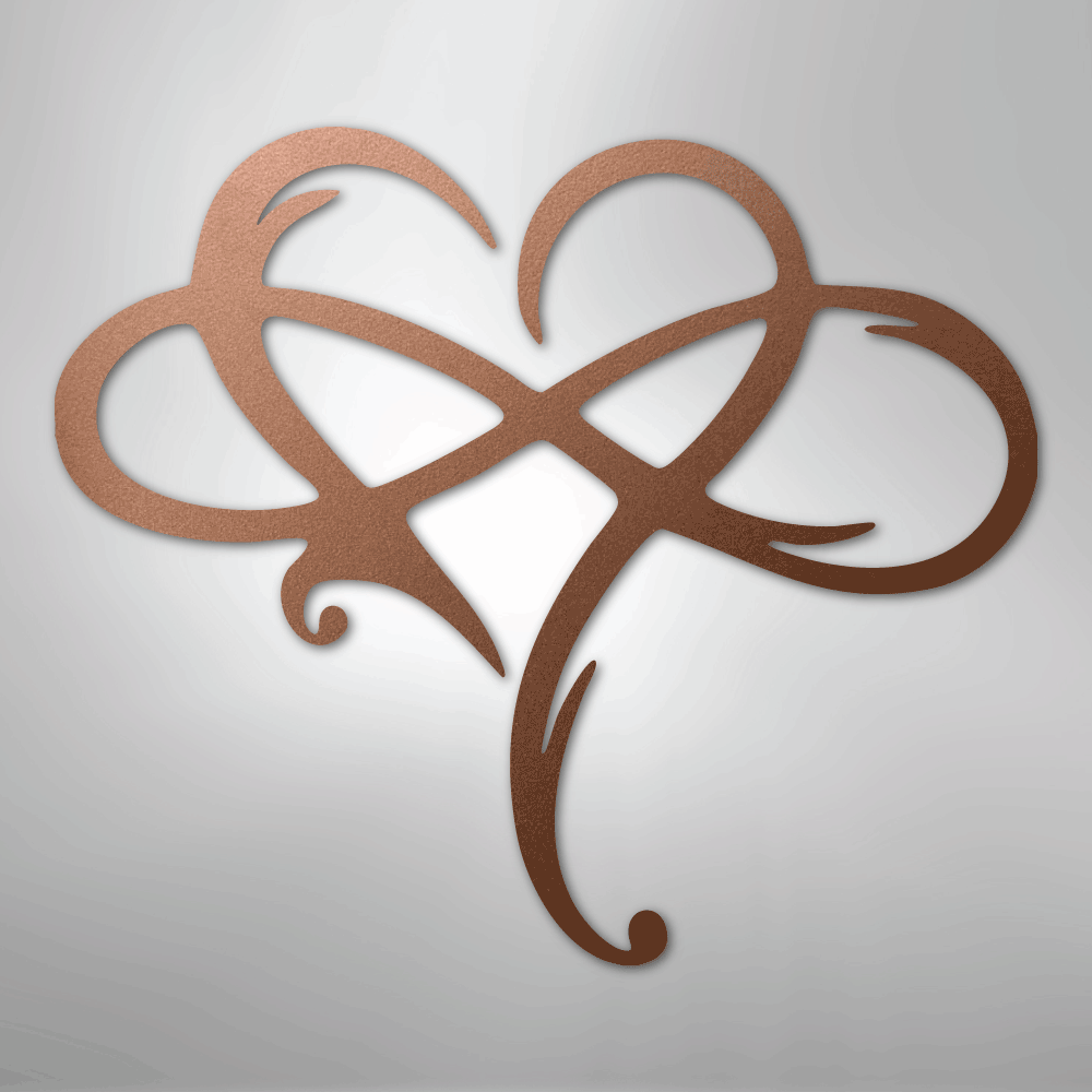 Infinity and Heart - Steel Sign - Kim’s Signature Beauty & Accessories