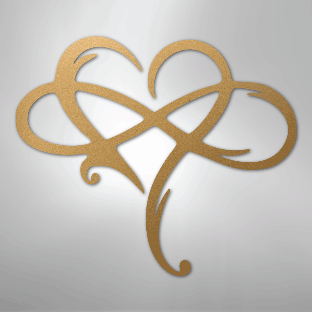 Infinity and Heart - Steel Sign - Kim’s Signature Beauty & Accessories