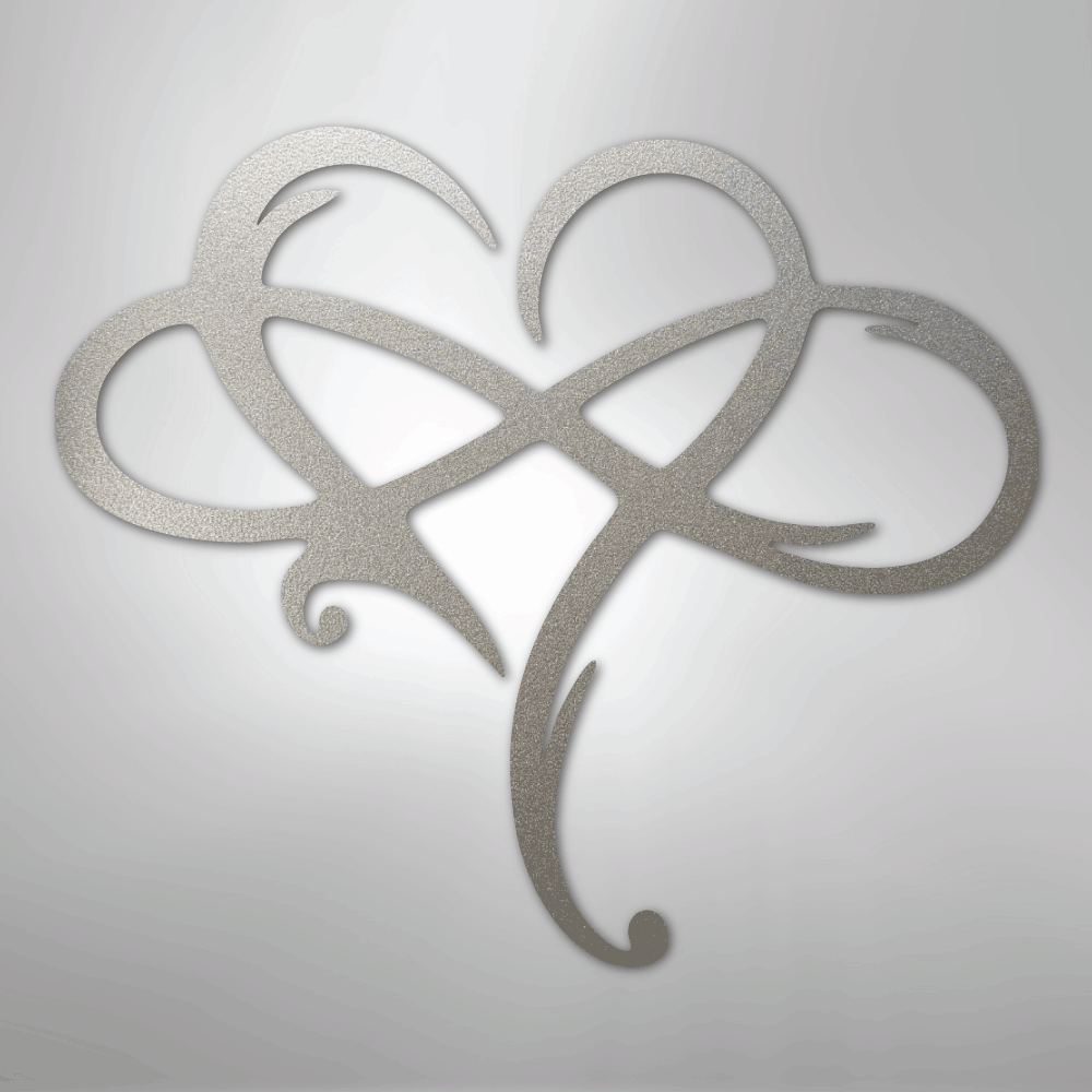 Infinity and Heart - Steel Sign - Kim’s Signature Beauty & Accessories