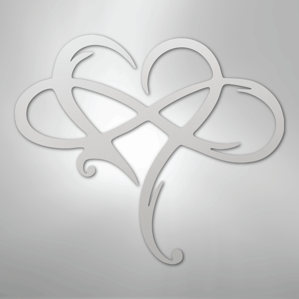 Infinity and Heart - Steel Sign - Kim’s Signature Beauty & Accessories