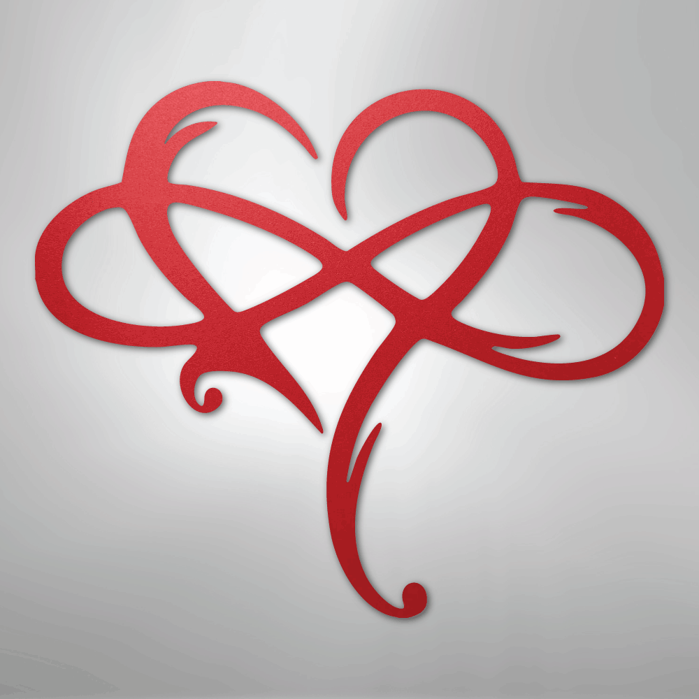 Infinity and Heart - Steel Sign - Kim’s Signature Beauty & Accessories