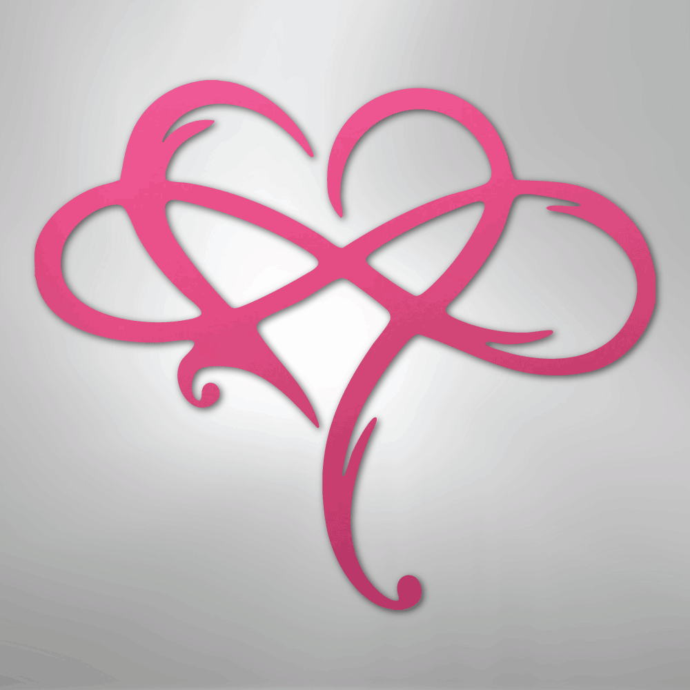 Infinity and Heart - Steel Sign - Kim’s Signature Beauty & Accessories
