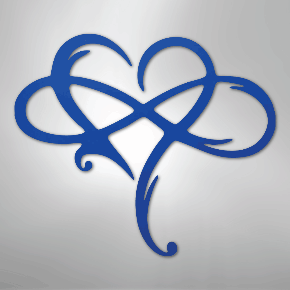 Infinity and Heart - Steel Sign - Kim’s Signature Beauty & Accessories