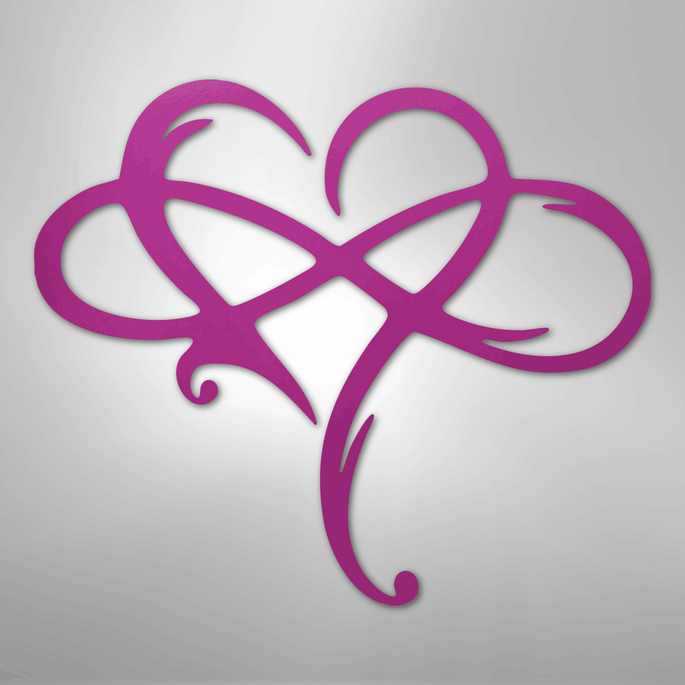 Infinity and Heart - Steel Sign - Kim’s Signature Beauty & Accessories