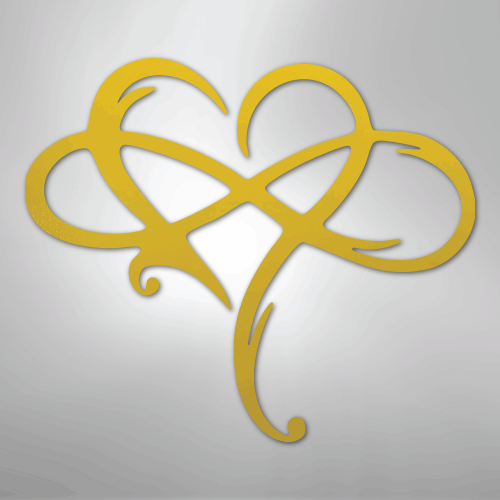 Infinity and Heart - Steel Sign - Kim’s Signature Beauty & Accessories