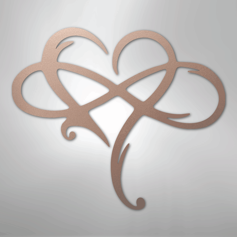 Infinity and Heart - Steel Sign - Kim’s Signature Beauty & Accessories