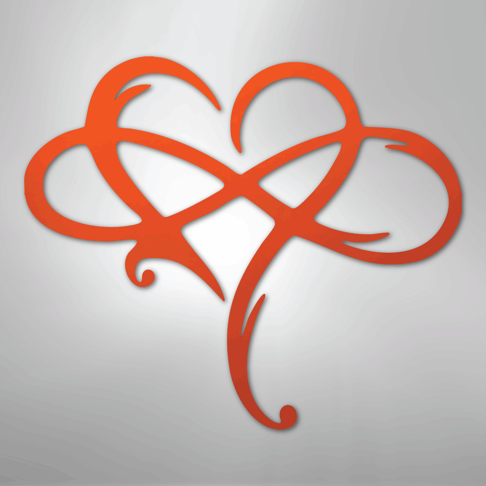 Infinity and Heart - Steel Sign - Kim’s Signature Beauty & Accessories
