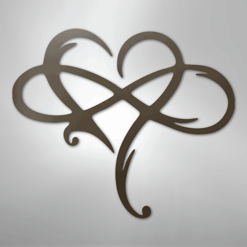 Infinity and Heart - Steel Sign - Kim’s Signature Beauty & Accessories