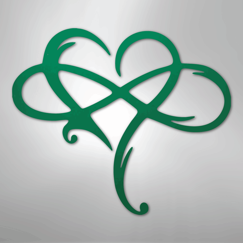Infinity and Heart - Steel Sign - Kim’s Signature Beauty & Accessories