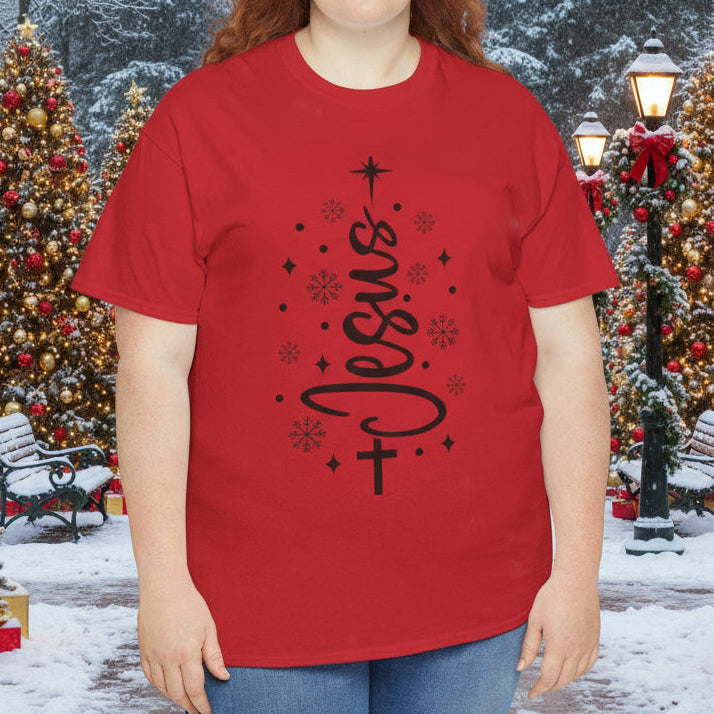 Jesus Christmas Tree T-Shirt – Faith-Inspired Holiday Tee - Kim’s Signature Beauty & Accessories    