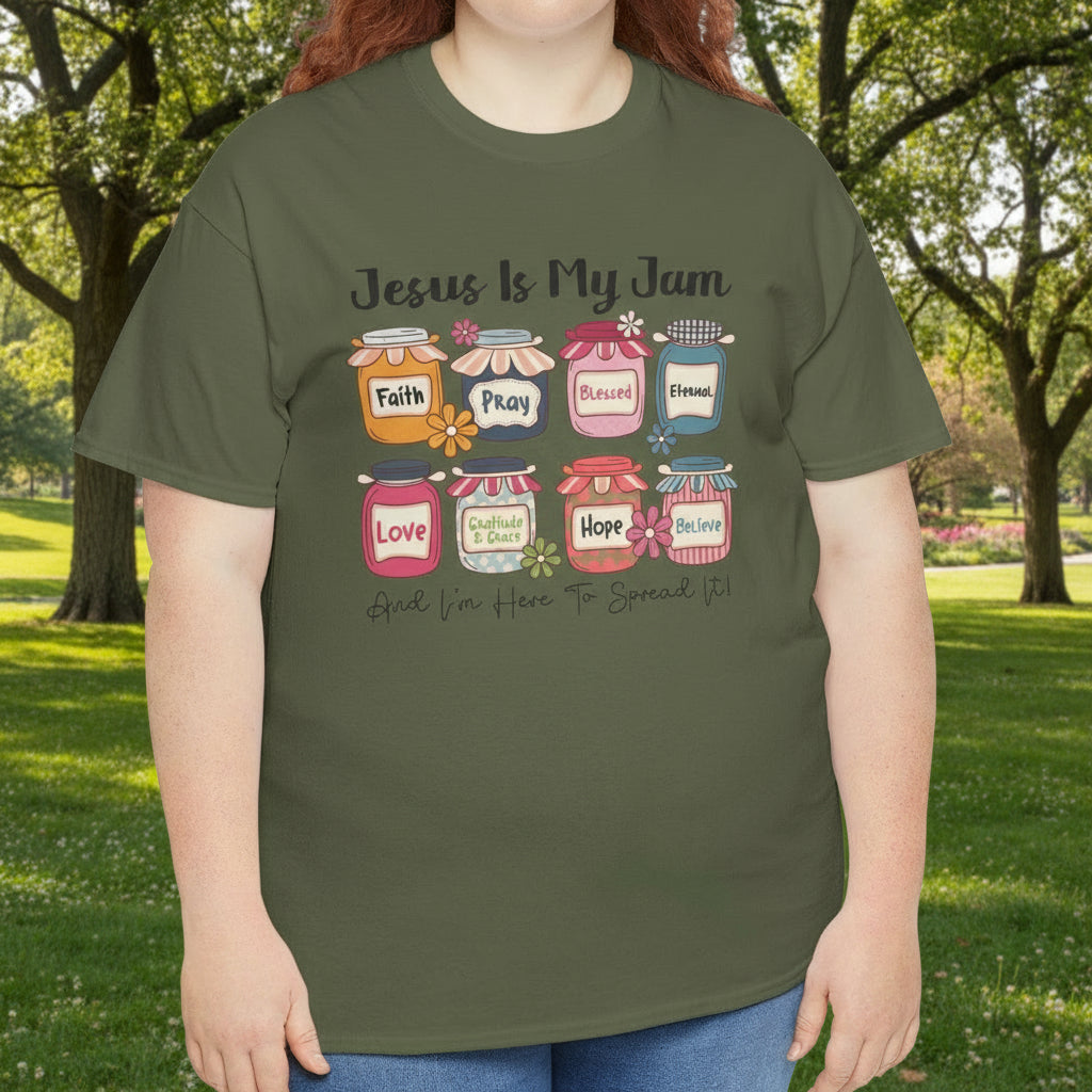 Jesus Is My Jam | Faith Cotton Tee - Kim’s Signature Beauty & Accessories    