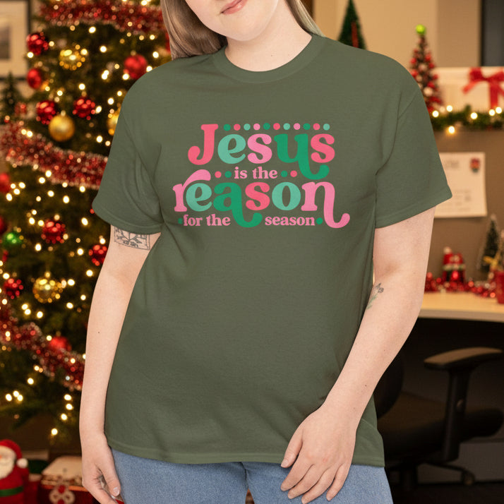 Jesus Is the Reason for the Season Christmas Tee - Kim’s Signature Beauty & Accessories    