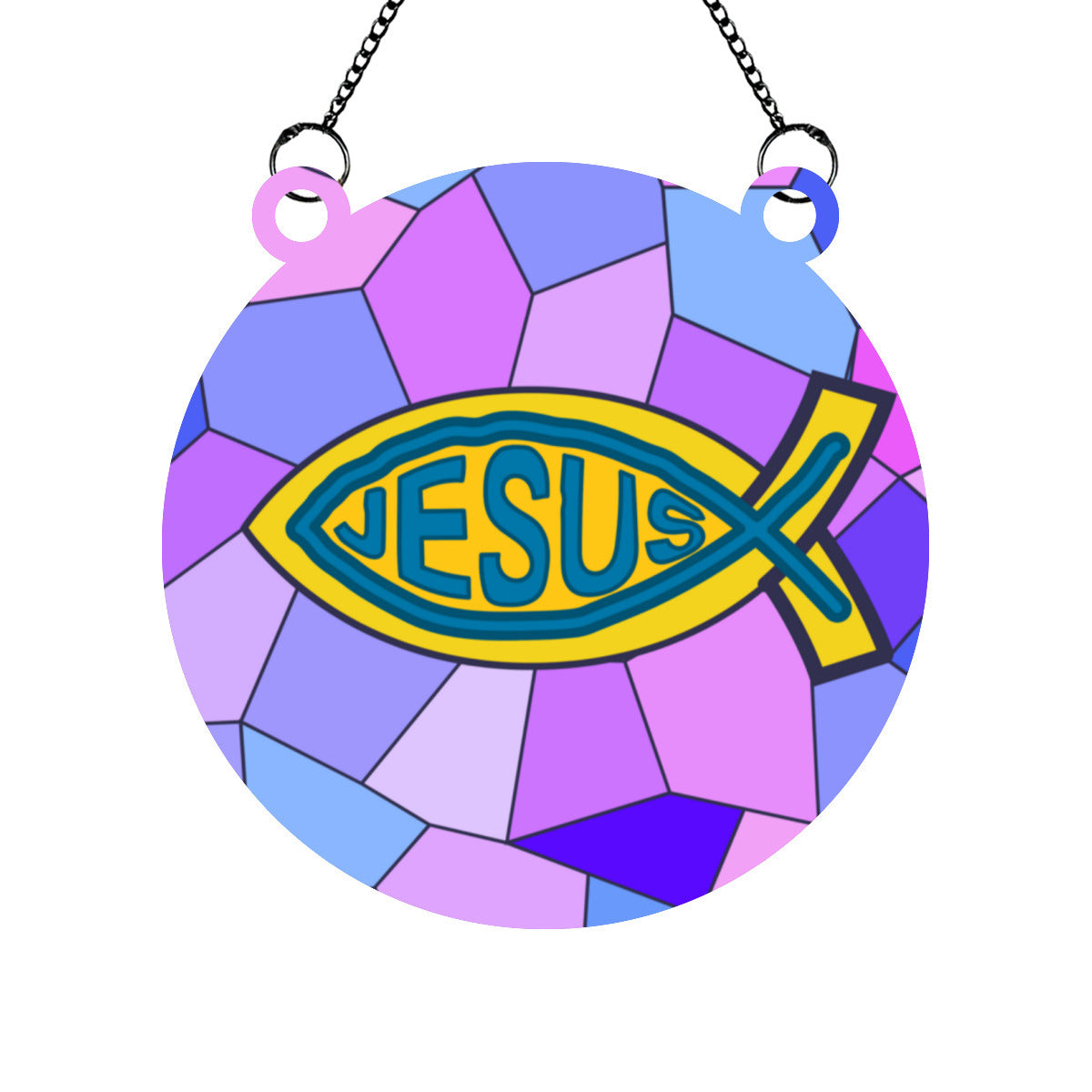 Jesus fish stained glass - Kim’s Signature Beauty & Accessories    