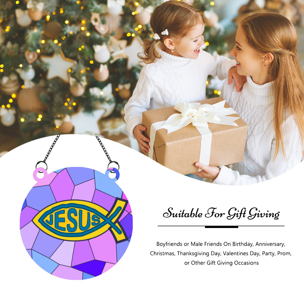 Jesus fish stained glass - Kim’s Signature Beauty & Accessories    