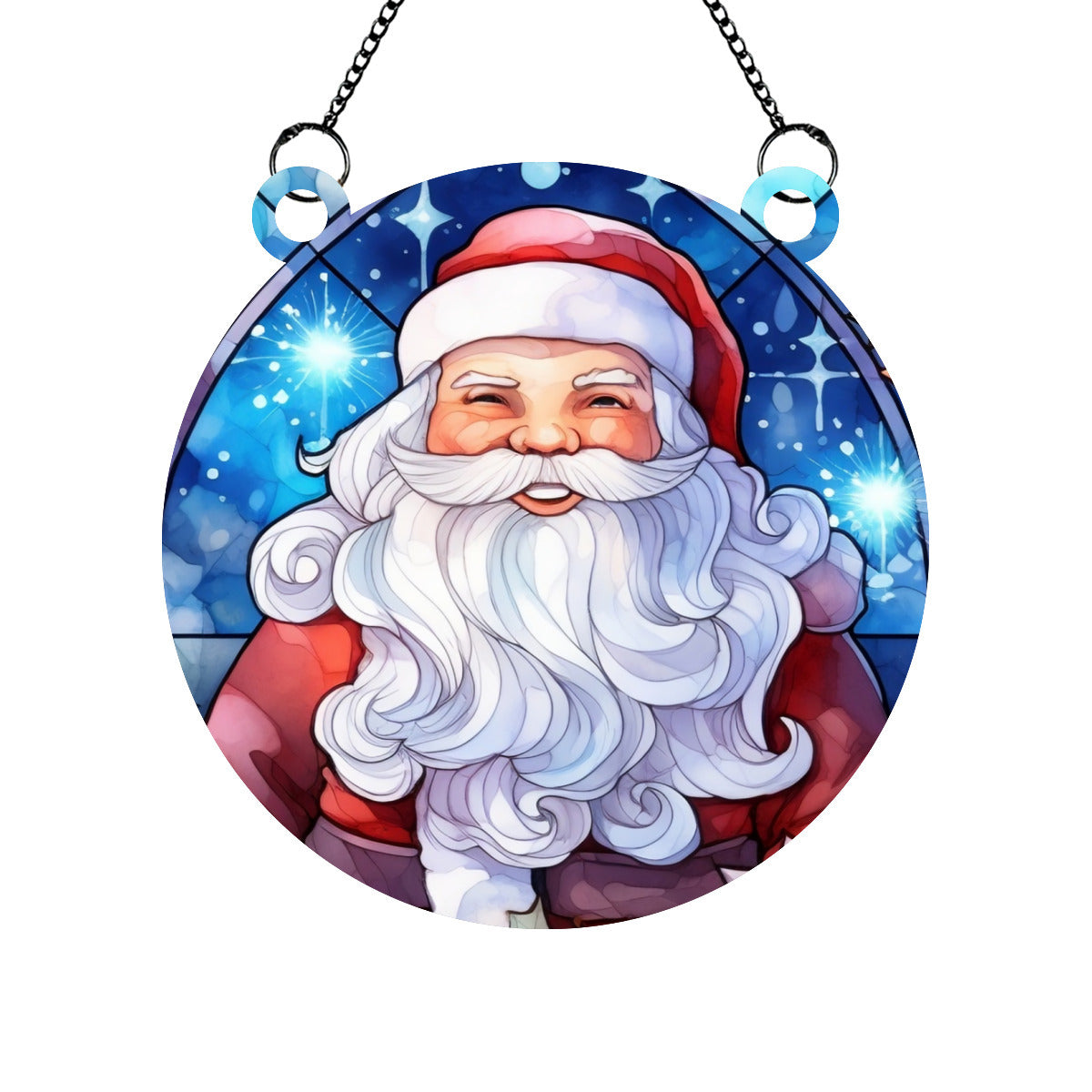 Jolly Santa Stained Glass - Kim’s Signature Beauty & Accessories    