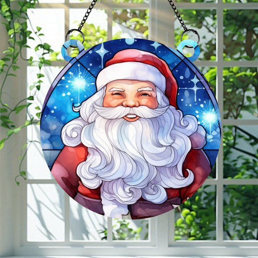 Jolly Santa Stained Glass - Kim’s Signature Beauty & Accessories    