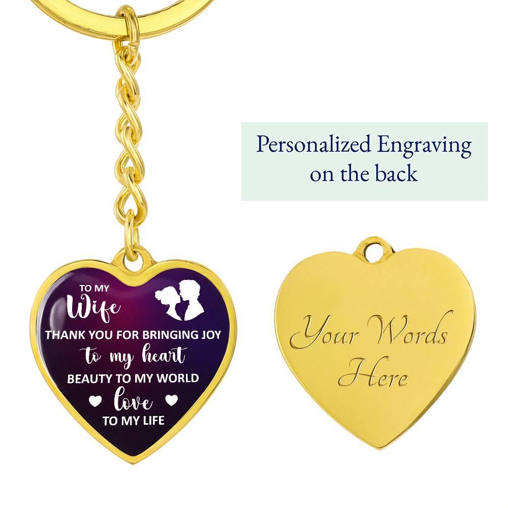 Joy, Beauty, Love  Wife | Keychain - Kim’s Signature Beauty & Accessories    