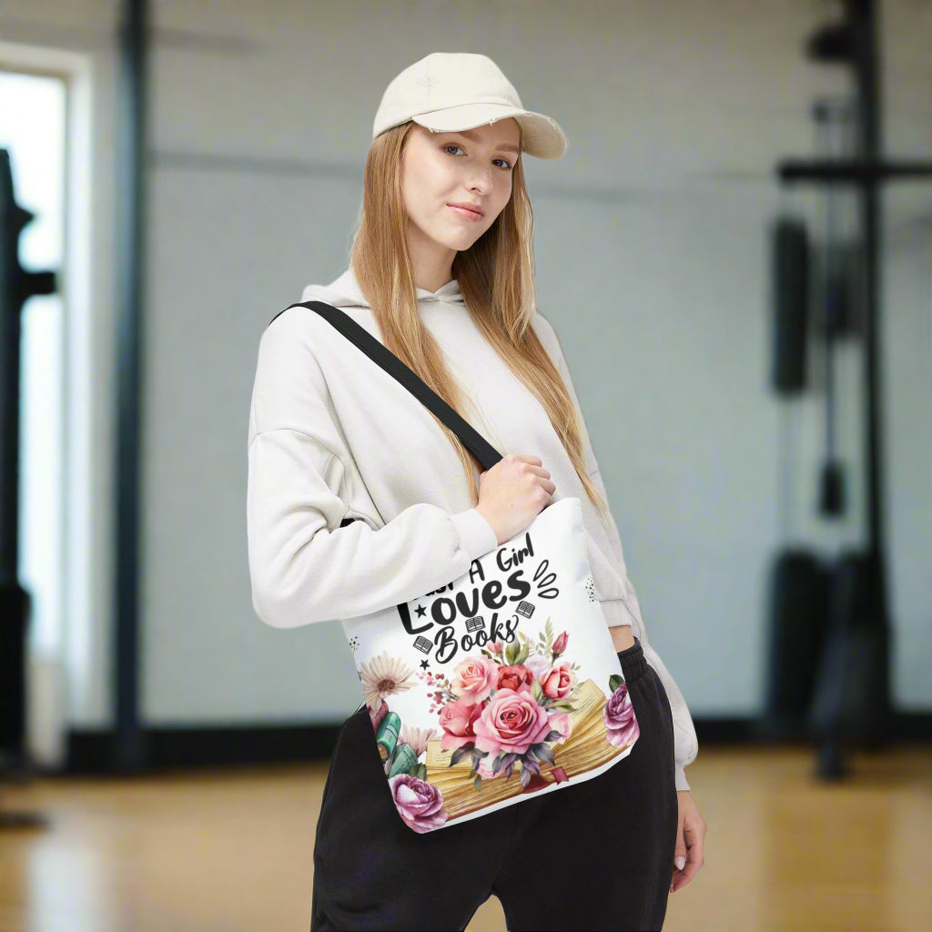 Just A Girl Loves Books Tote Bag - Kim’s Signature Beauty & Accessories    