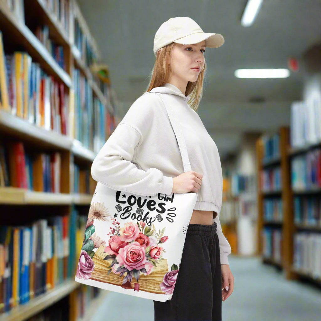 Just A Girl Loves Books Tote Bag - Kim’s Signature Beauty & Accessories    