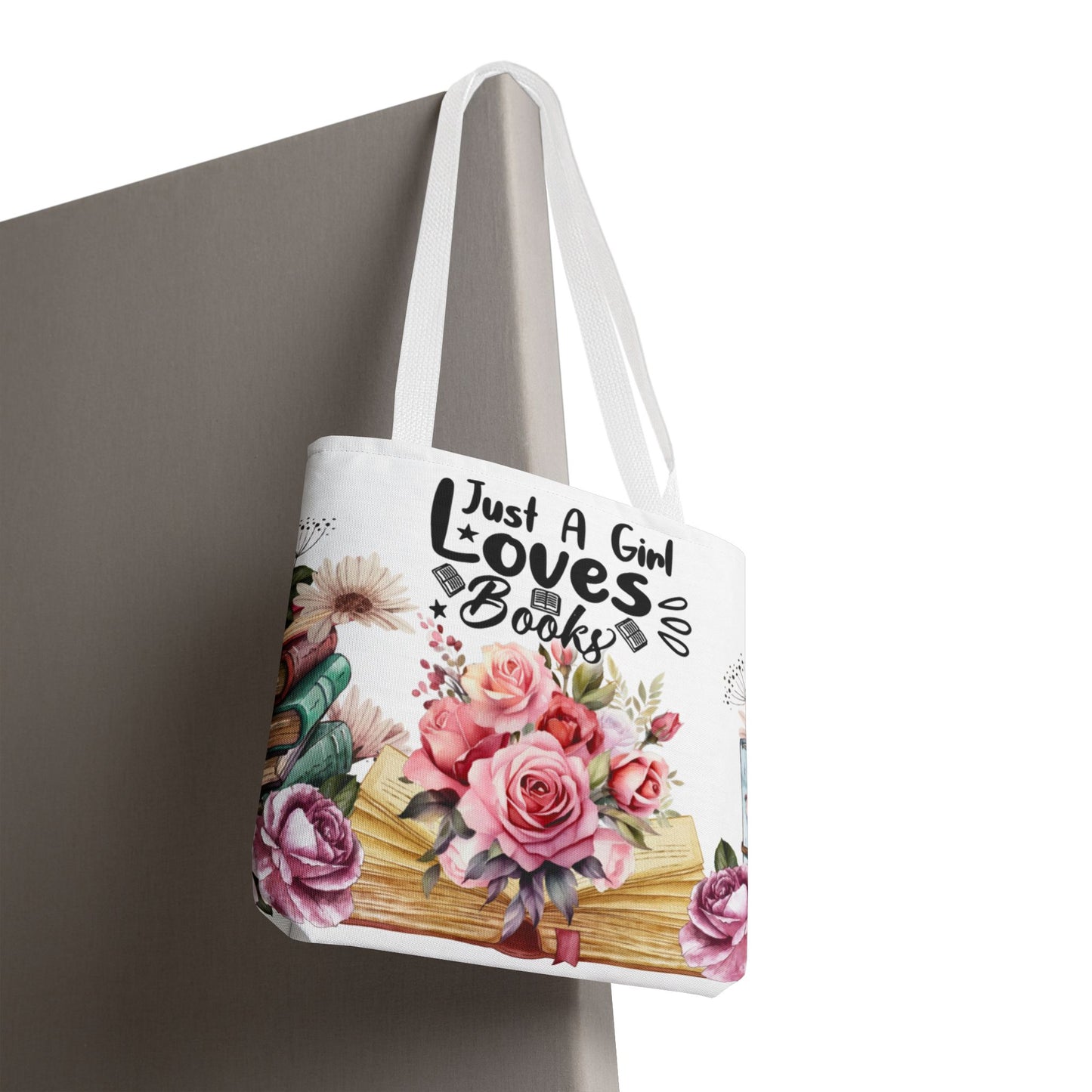 Just A Girl Loves Books Tote Bag - Kim’s Signature Beauty & Accessories    