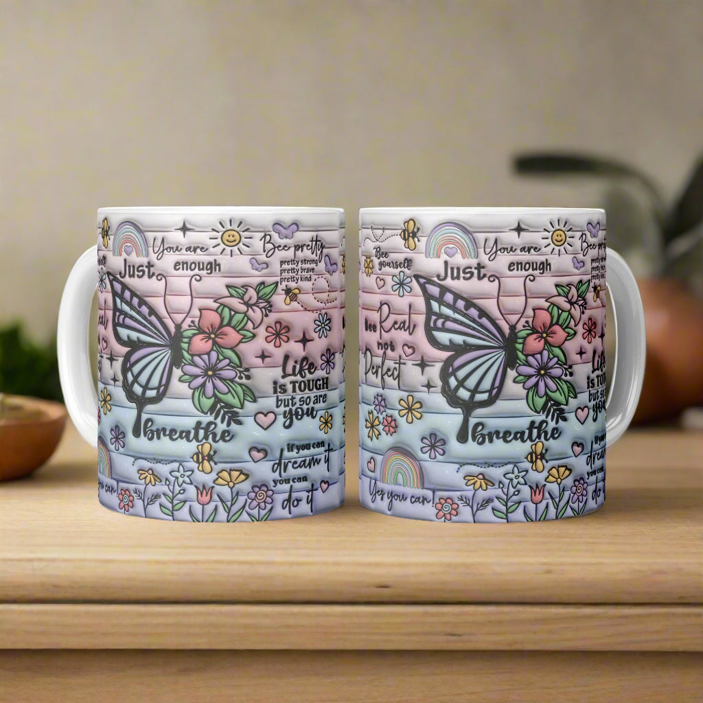 Just Breath 3D Affirmation Mug - Kim’s Signature Beauty & Accessories    