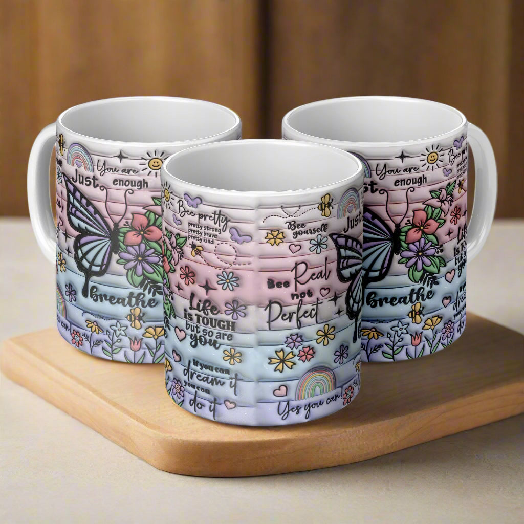 Just Breath 3D Affirmation Mug - Kim’s Signature Beauty & Accessories    