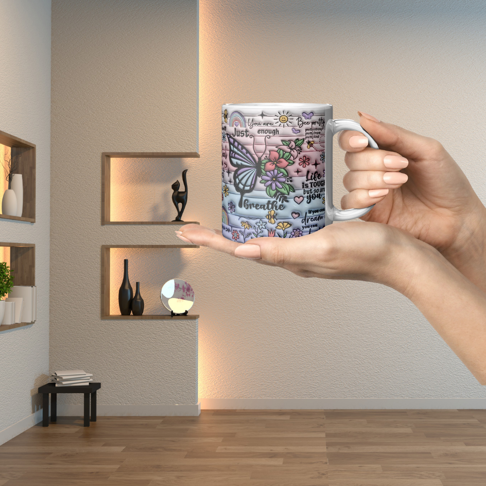 Just Breath 3D Affirmation Mug - Kim’s Signature Beauty & Accessories    