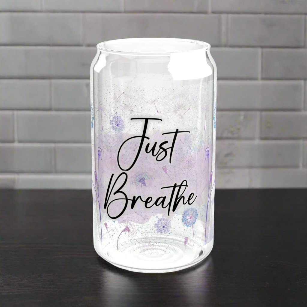 Just Breathe Glass Sipper - Kim’s Signature Beauty & Accessories    