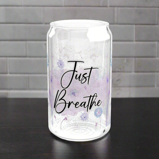 Just Breathe Glass Sipper - Kim’s Signature Beauty & Accessories    