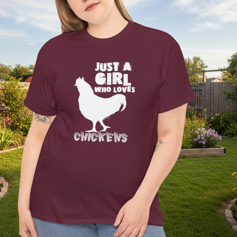 Just a Girl That Loves Chickens Shirt – Funny Farm Girl Tee - Kim’s Signature Beauty & Accessories