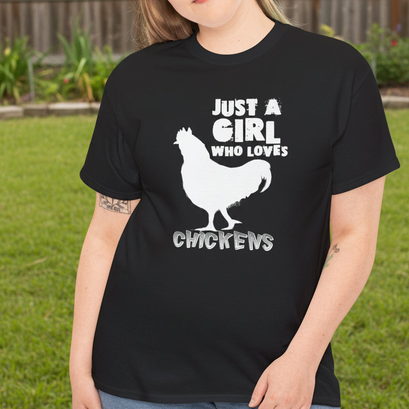 Just a Girl That Loves Chickens Shirt – Funny Farm Girl Tee - Kim’s Signature Beauty & Accessories