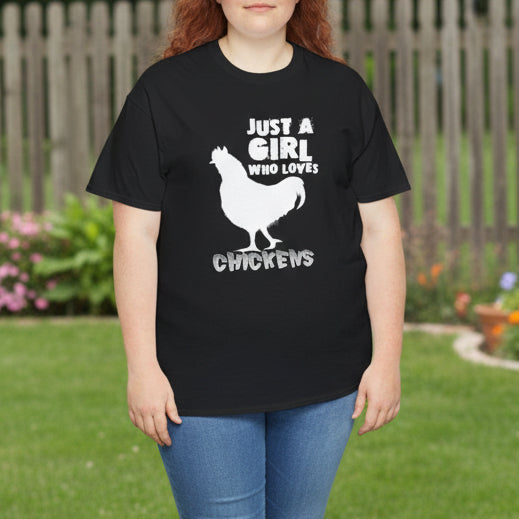 Just a Girl That Loves Chickens Shirt – Funny Farm Girl Tee - Kim’s Signature Beauty & Accessories